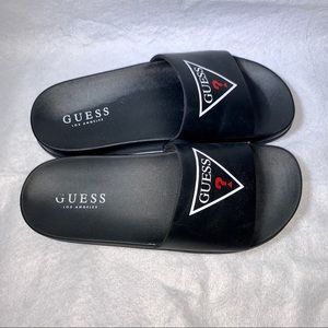 Guess Shoes - GUESS BLACK SLIDES Guess Shoes - GUESS BLACK SLIDES